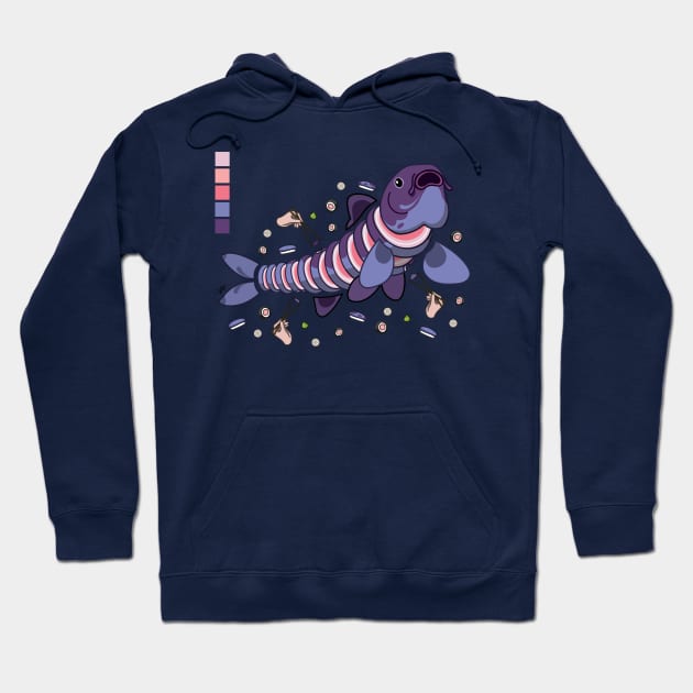 Sliced Koi Hoodie by Munchbud Ink